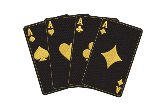 Ace Cards Embroidery Design