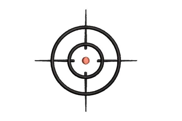 Bullseye Target Embroidery Design