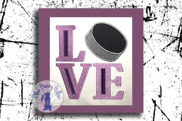 Love Hockey Embroidery Design