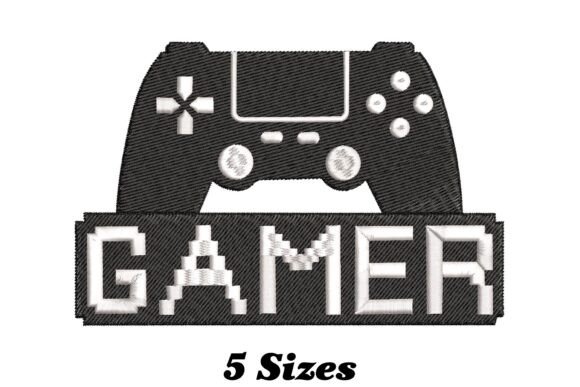 Video Gamer Embroidery Design